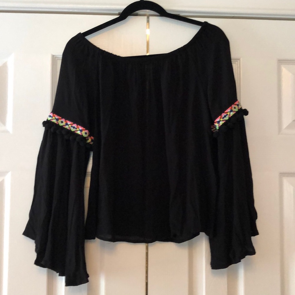 Surf gypsy off the shoulder sheer top